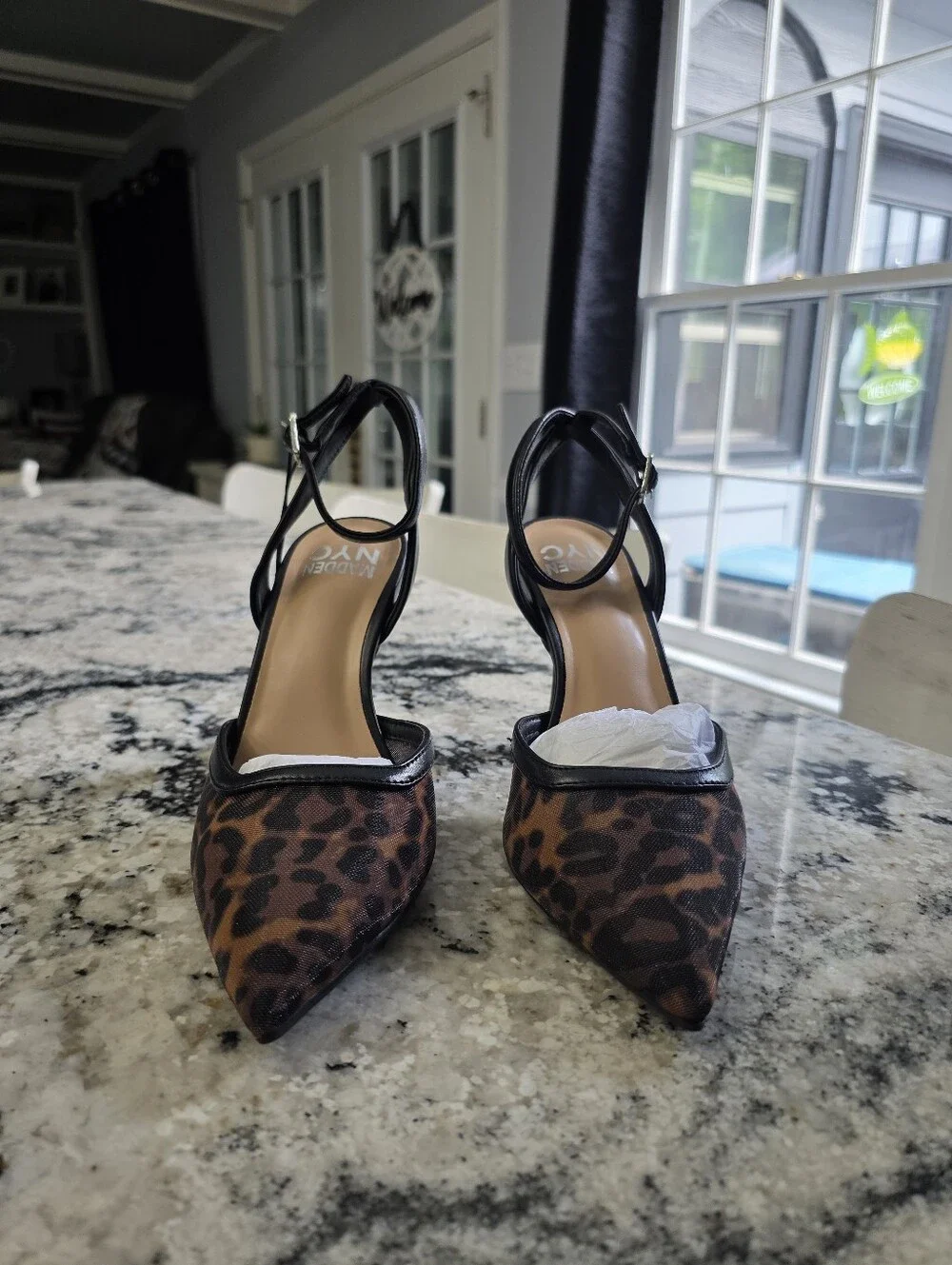 Madden NYC Women's Mesh Pointed Toe Heels. NEW!